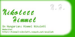 nikolett himmel business card